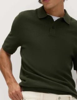 Cotton Rich Slim Fit Knitted Polo Shirt