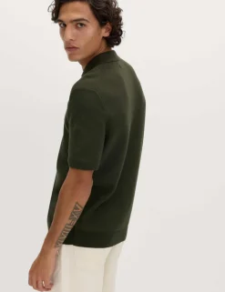 Cotton Rich Slim Fit Knitted Polo Shirt