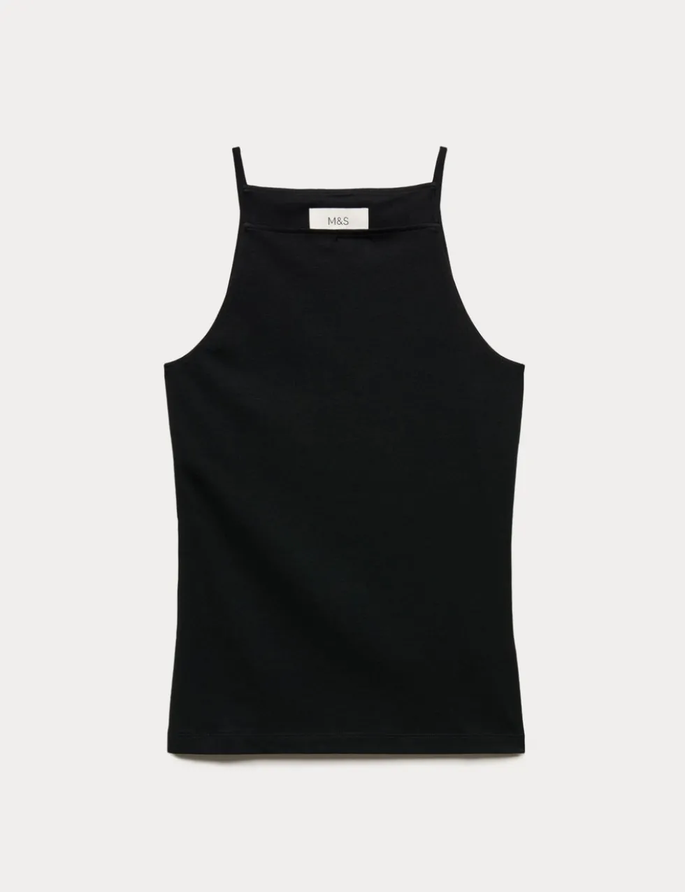 Cotton Rich Square Neck Spaghetti Strap Vest
