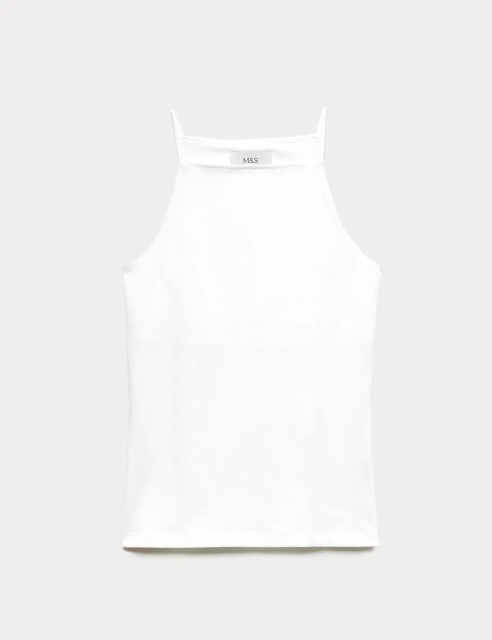 Cotton Rich Square Neck Spaghetti Strap Vest