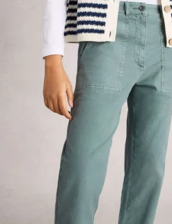 Cotton Rich Straight Leg Chinos with Linen