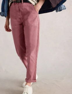 Cotton Rich Straight Leg Chinos with Linen