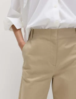Cotton Rich Straight Leg Trousers