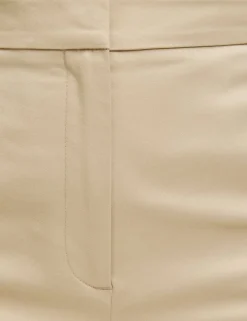 Cotton Rich Straight Leg Ankle Grazer Trousers