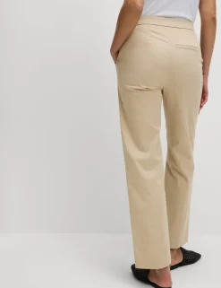 Cotton Rich Straight Leg Ankle Grazer Trousers