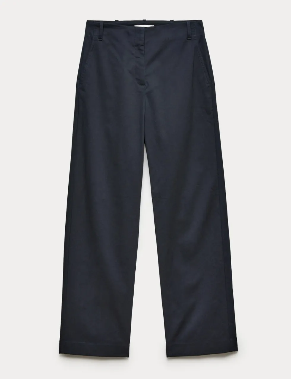 Cotton Rich Straight Leg Trousers