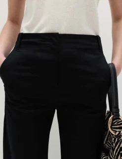 Cotton Rich Straight Leg Trousers
