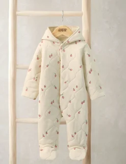 Cotton Rich Strawberry Pramsuit (7lbs-12 Mths)