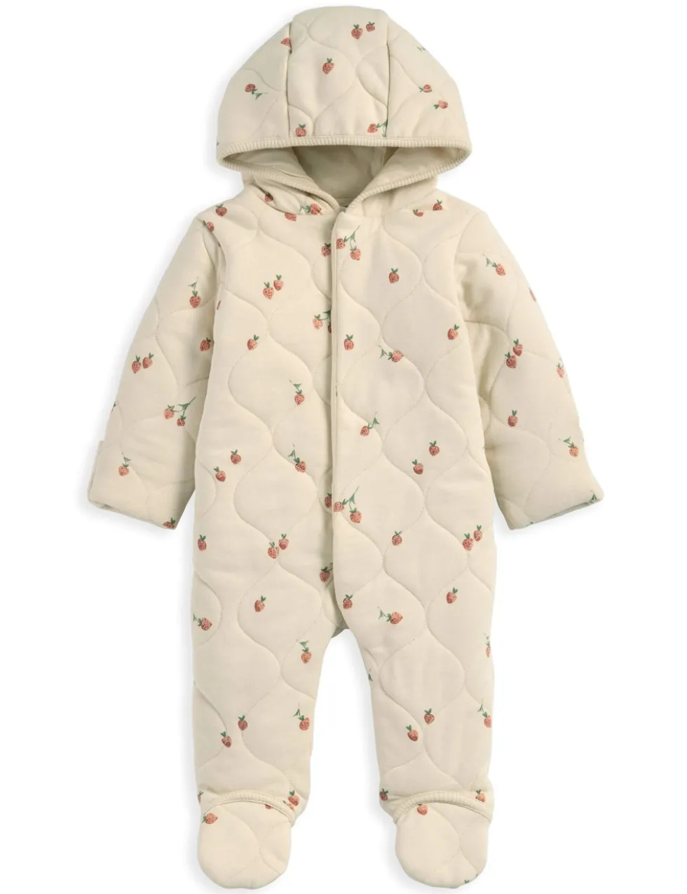 Cotton Rich Strawberry Pramsuit (7lbs-12 Mths)