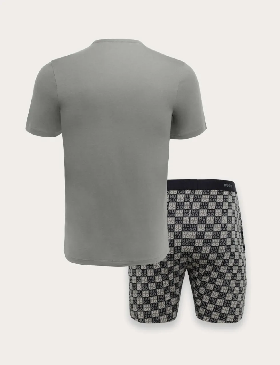 Cotton Rich Stretch Logo Print Pyjama Set