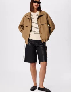 Cotton Rich Striped Crew Neck Jumper