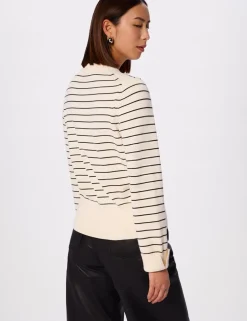 Cotton Rich Striped Crew Neck Jumper