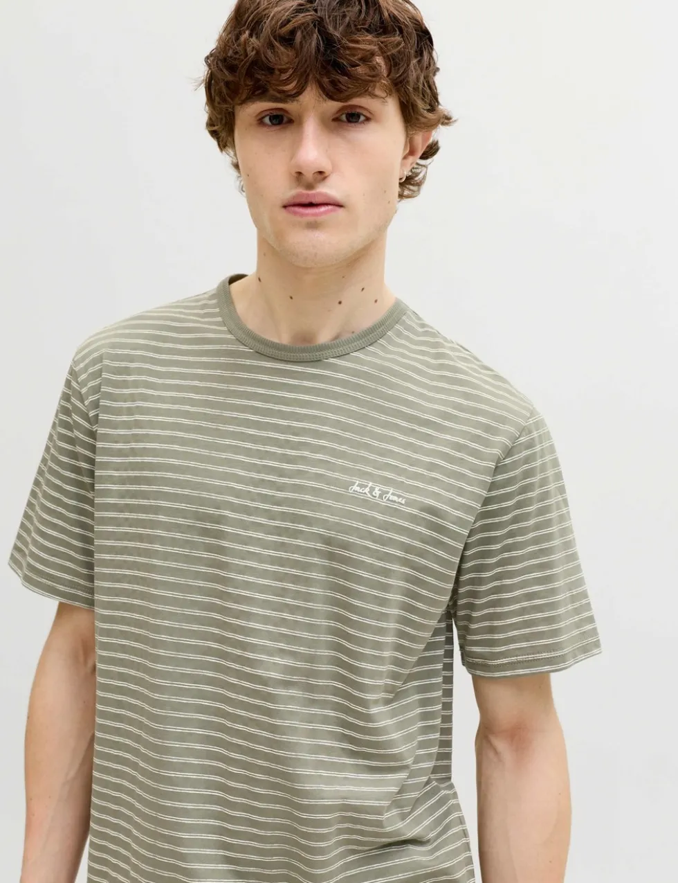 Cotton Rich Striped Crew Neck T-Shirt