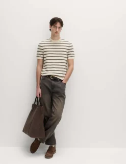 Cotton Rich Striped Knitted T-Shirt