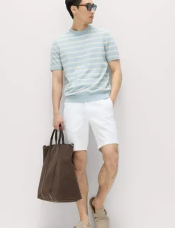 Cotton Rich Striped Knitted T-Shirt