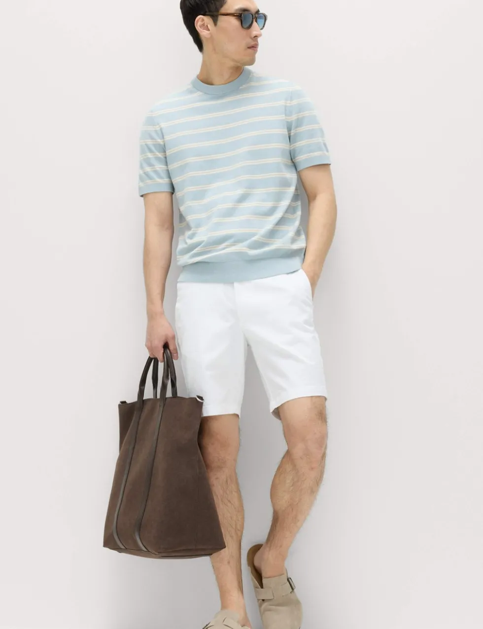 Cotton Rich Striped Knitted T-Shirt