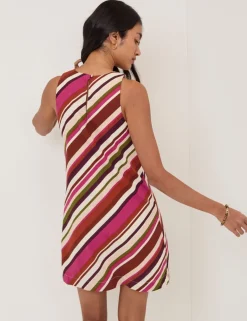 Cotton Rich Striped Mini Shift Dress