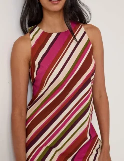 Cotton Rich Striped Mini Shift Dress