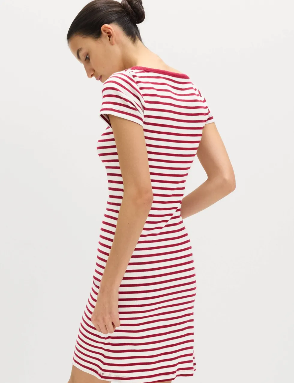 Cotton Rich Striped Mini Column Dress
