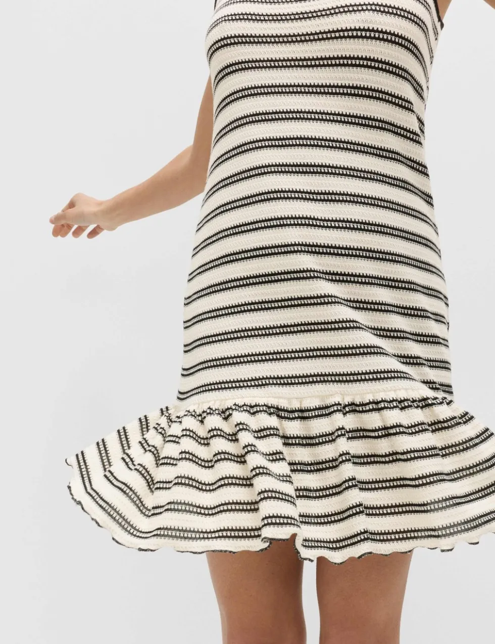 Cotton Rich Striped Mini Relaxed Smock Dress