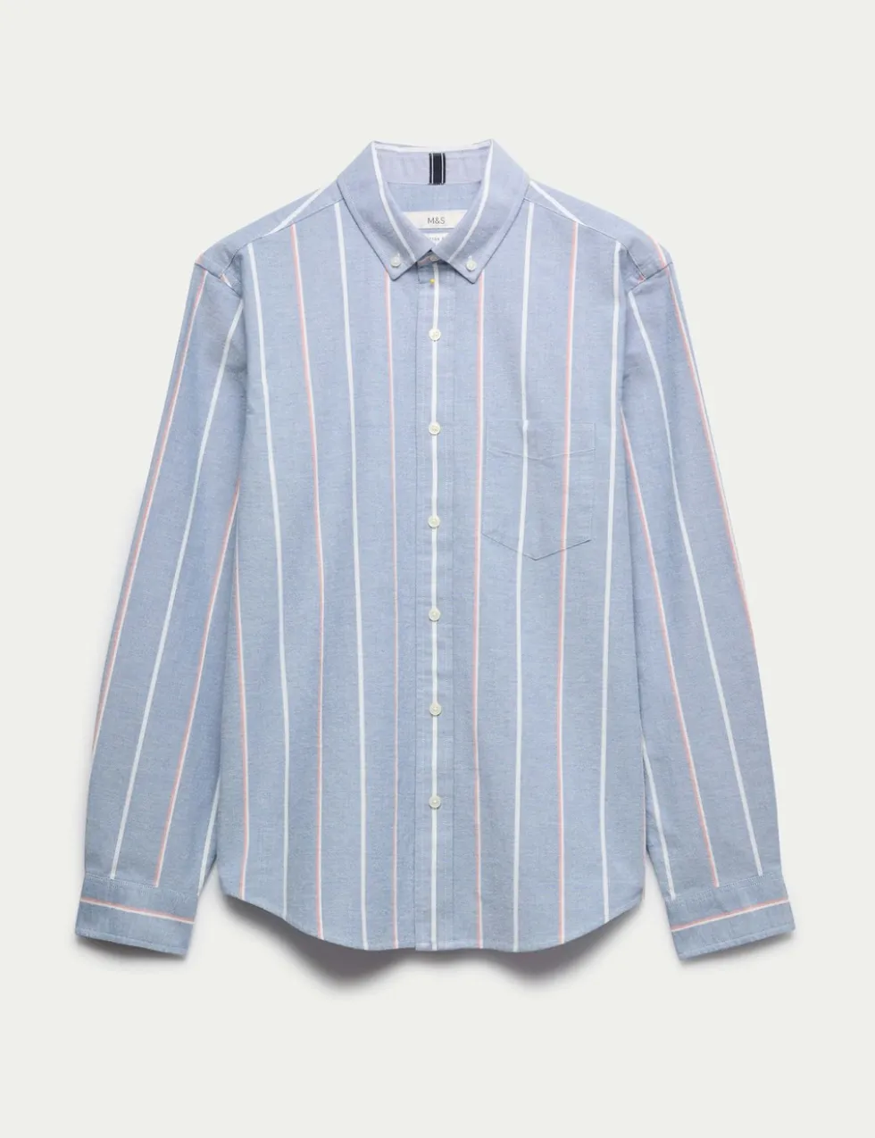 Cotton Rich Striped Oxford Shirt