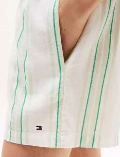 Cotton Rich Striped Pyjama Set with Linen