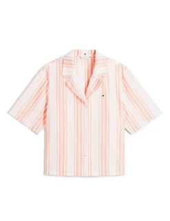 Cotton Rich Striped Pyjama Set with Linen