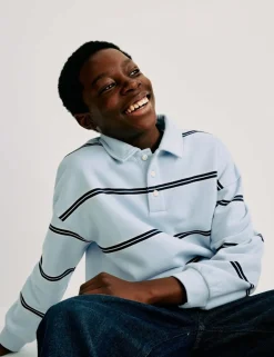 Cotton Rich Striped Rugby Sweatshirt (6-16 Yrs)