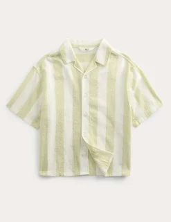 Cotton Rich Striped Seerscucker Shirt (2-8 Yrs)