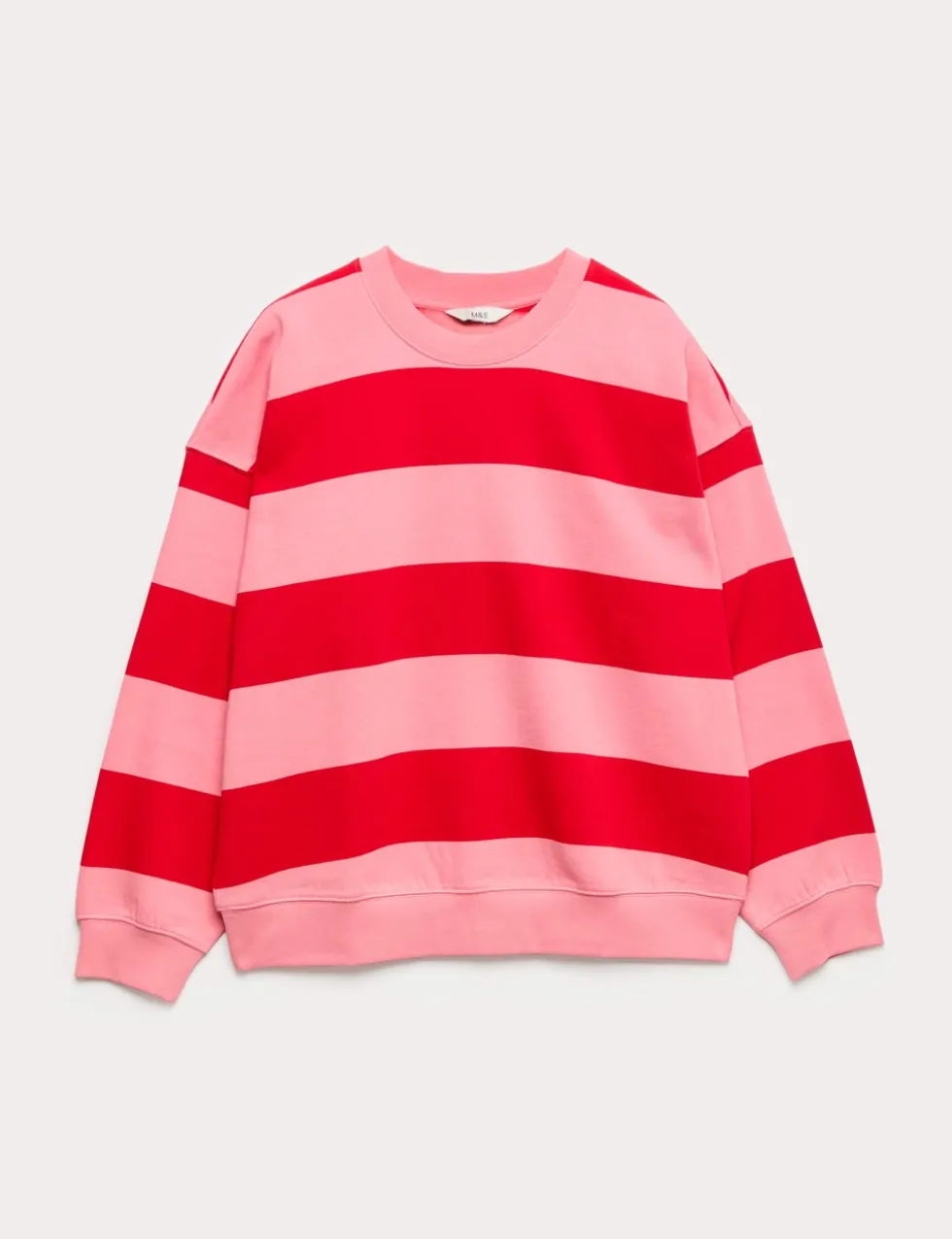 Cotton Rich Striped Sweatshirt