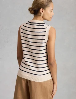 Cotton Rich Striped Vest
