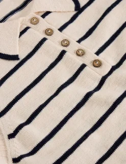 Cotton Rich Striped Vest