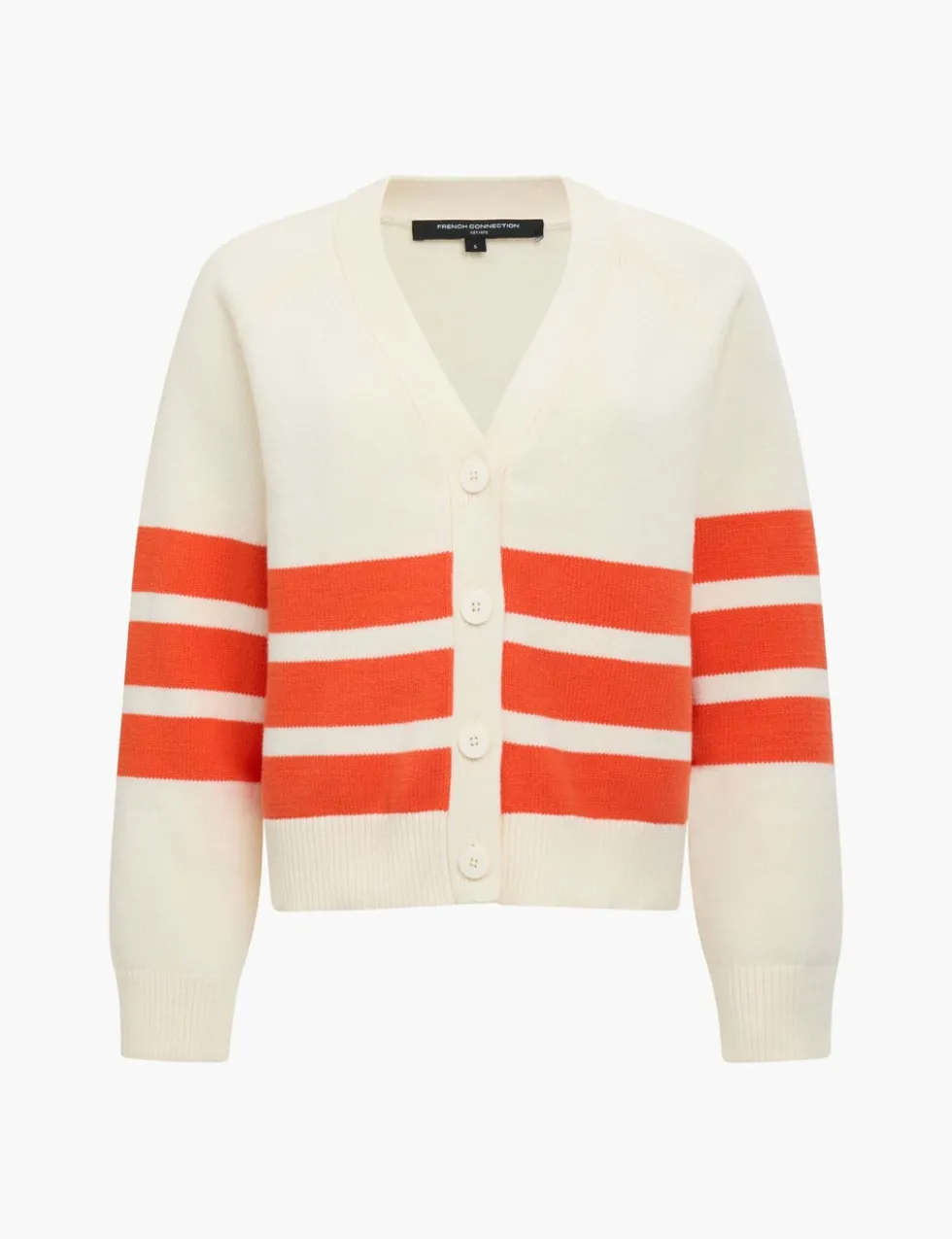 Cotton Rich Striped V-Neck Cardigan