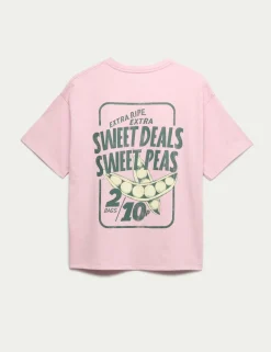 Cotton Rich Sweet Pea Graphic T-Shirt (6-16 Yrs)