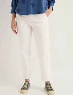 Cotton Rich Tapered Ankle Grazer Trousers