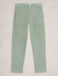 Cotton Rich Tapered Chinos With Linen