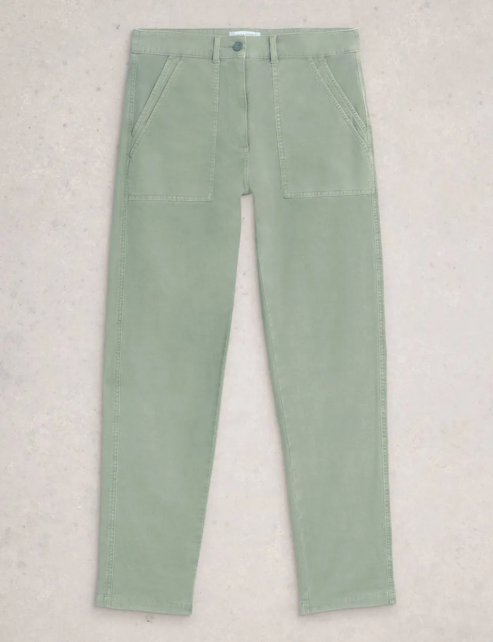 Cotton Rich Tapered Chinos With Linen