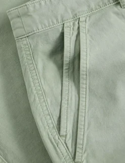 Cotton Rich Tapered Chinos With Linen