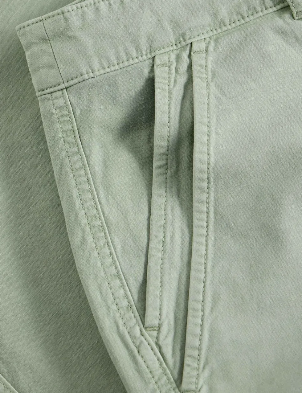Cotton Rich Tapered Chinos With Linen