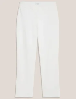 Cotton Rich Tapered Cropped Trousers