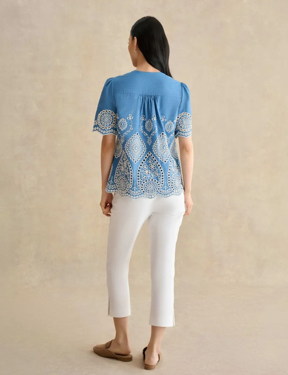 Cotton Rich Tapered Cropped Trousers