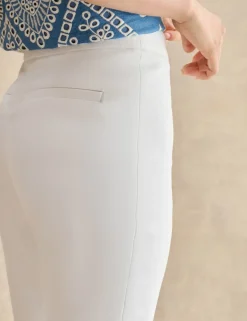 Cotton Rich Tapered Cropped Trousers