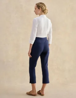 Cotton Rich Tapered Cropped Trousers