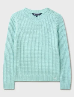 Cotton Rich Textured Button Detail Jumper