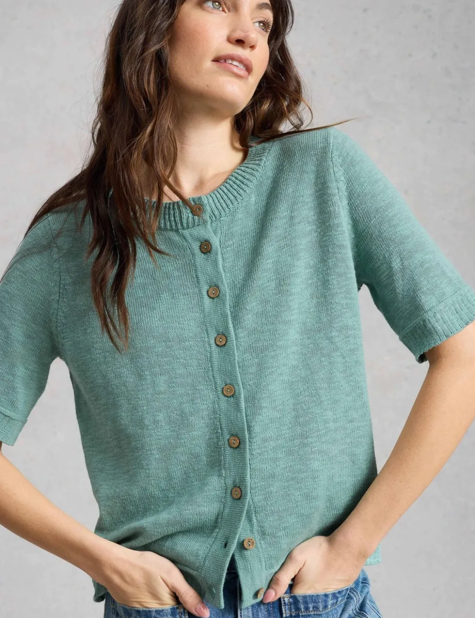 Cotton Rich Textured Cardigan