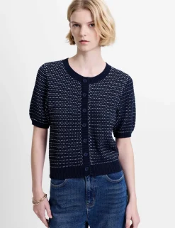 Cotton Rich Textured Cardigan