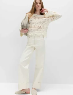 Cotton Rich Textured Cropped Jumper