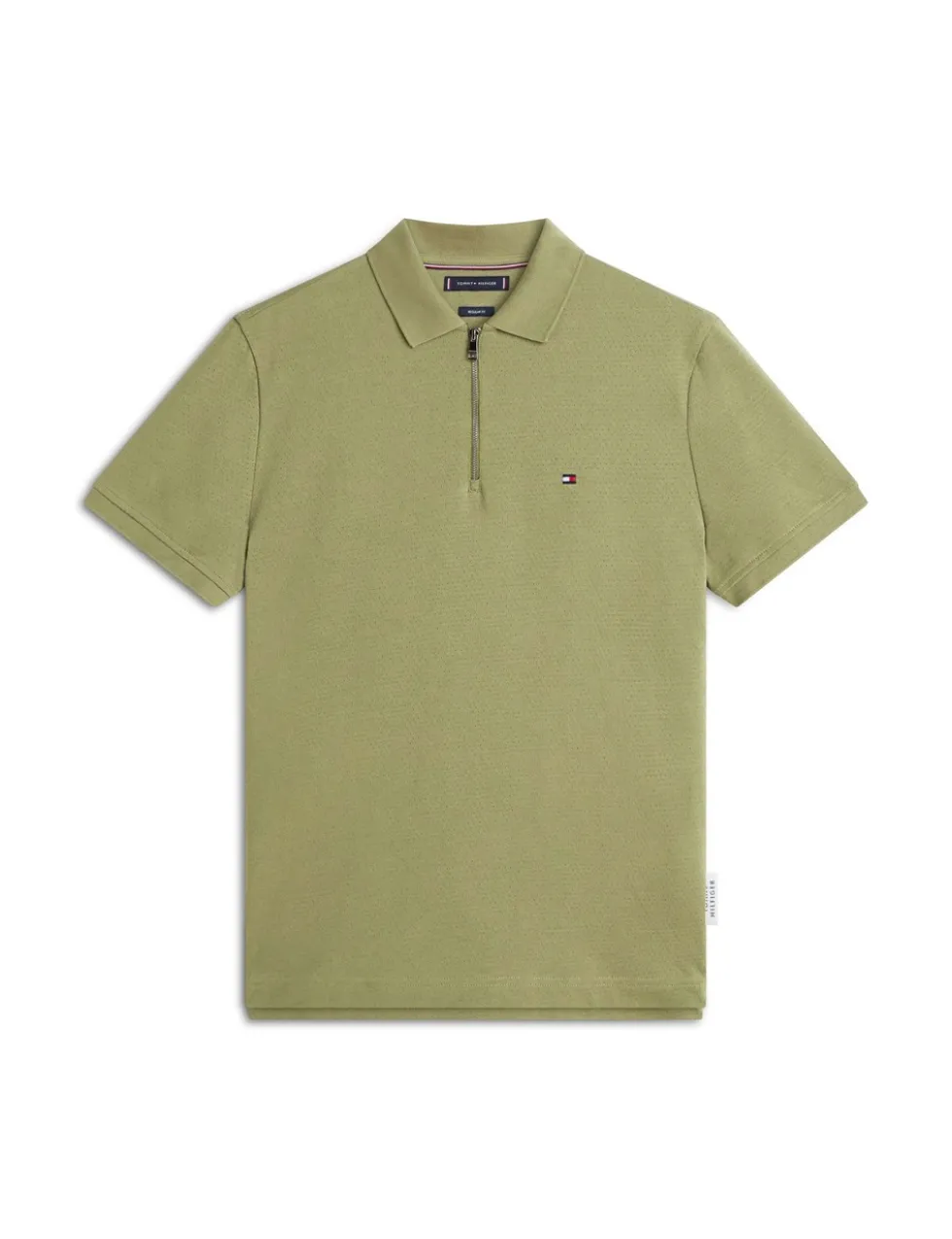 Cotton Rich Textured Half Zip Polo Shirt