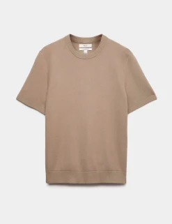 Cotton Rich Textured Knitted T-Shirt