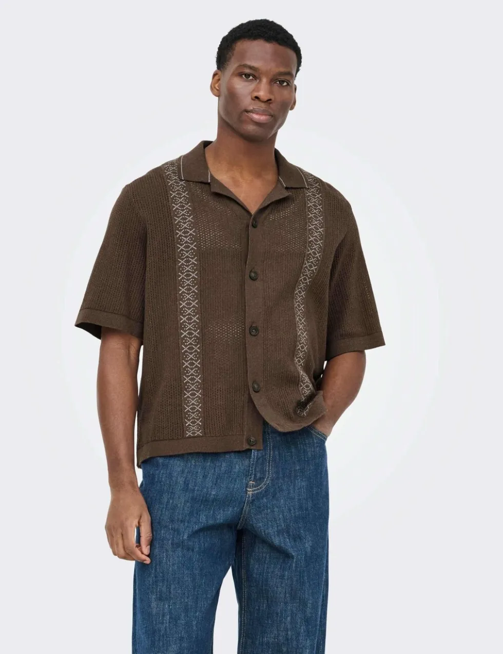 Cotton Rich Textured Knitted Polo Shirt